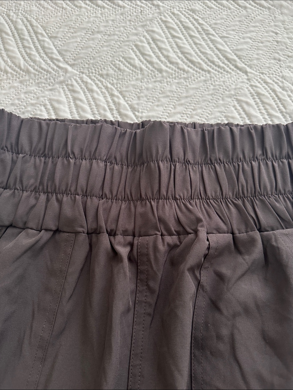 High-Waist Elastic Jogger Pants - Dark Gray - Picture 4 of 5